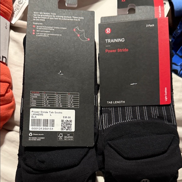 lululemon athletica Other - lululemon athletica Black Training Socks 3 Pair Pack